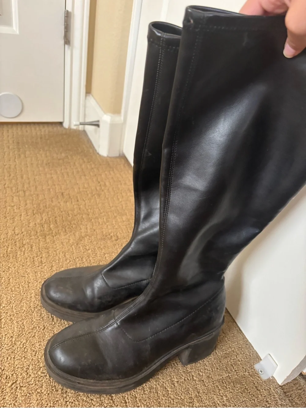 Well Worn Black Women's Tall faux Leather Boots